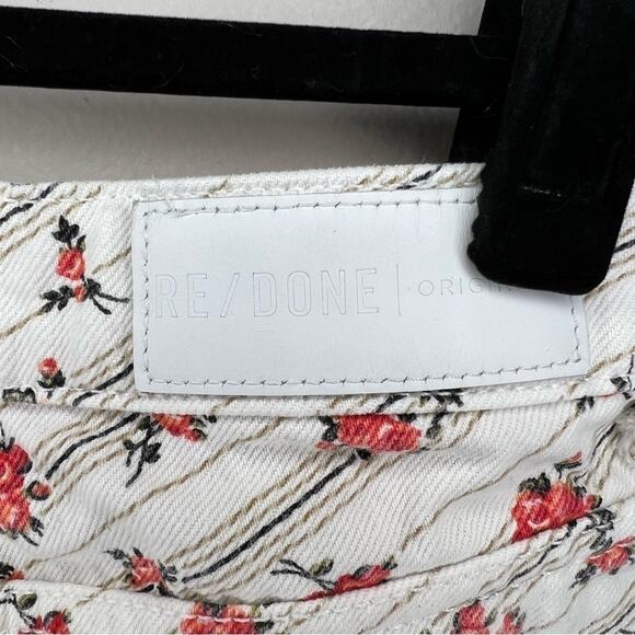 Re/Done Floral Denim Cargo Mini Skirt Size 26 - Picture 7 of 16